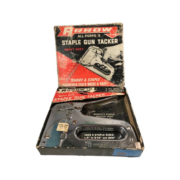 Staple Gun ARROW Vintage 1980's Heavy Duty Shoot Tacker A STAPLE 2671215 - Picture 3 of 8